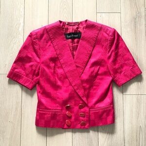 Vintage Louis Feraud Made in West Germany Short Sleeve Blazer in Hot Pink Size 4